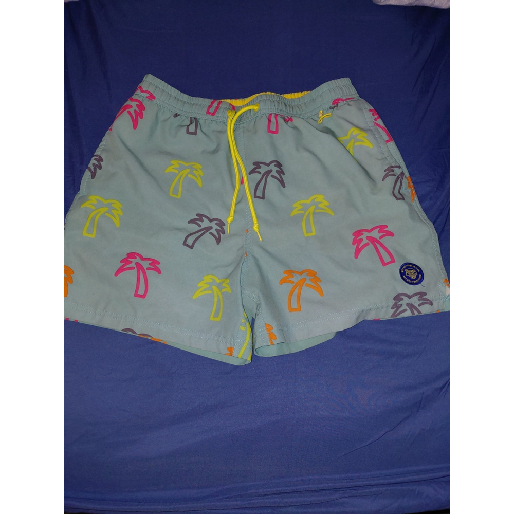 Men's Banana Boat SPF 50 Swimsuit Size Small Shorts Tropical Swim Trunks Lined